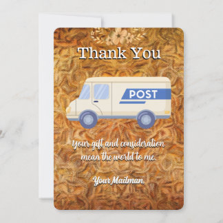 Briefträger Postal Mail Carrier Dankeskarte