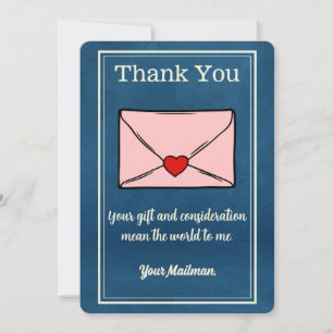 Briefträger Postal Mail Carrier senden Dankeskarte