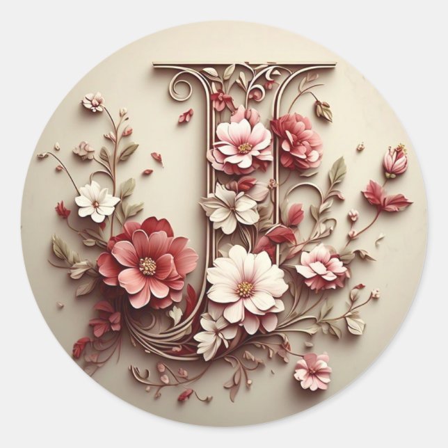 Briefumschlag J Runder Aufkleber (Vorderseite)