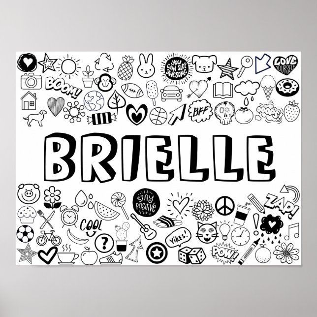 "BRIELLE" Kontur-Design Poster (Vorne)