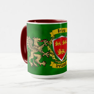 Brien/Bryan Irish Shield & Griffins Personalisiert Tasse