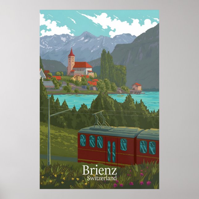 Brienz Schweiz Reiseplakat Poster (Vorne)