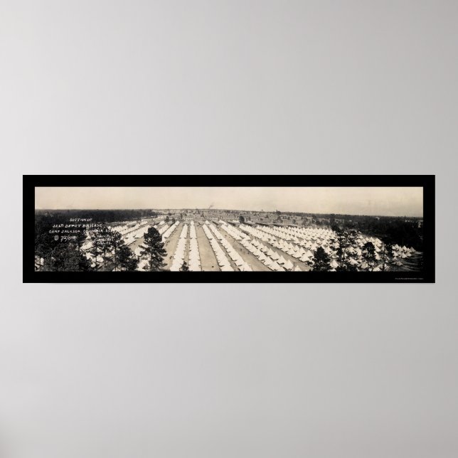 Brigade Camp Jackson Foto 1918 Poster (Vorne)