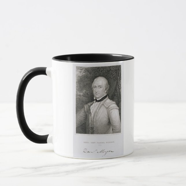 Brigadegeneral-Daniel Morgan (1736-1802) engrav Tasse (Links)