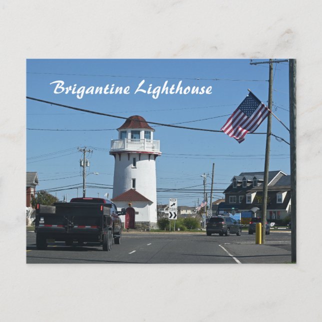 Brigantine Lighthouse Foto Postkarte (Vorderseite)