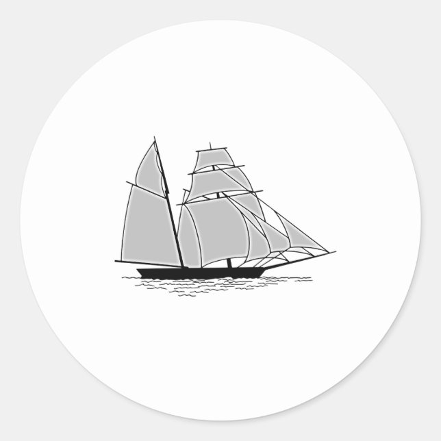 Brigantine-Logo Runder Aufkleber (Vorderseite)