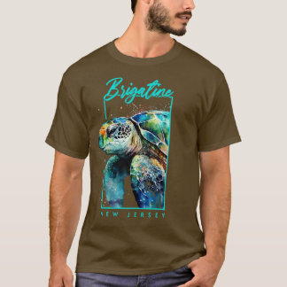 Brigatine New Jersey Wasserfarbe Meer Schildkröte  T-Shirt