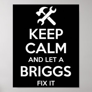 Briggs Funny Surname Birthday Family Tree Wiederse Poster