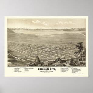Brigham City, ABER Panoramablick - 1875 Poster