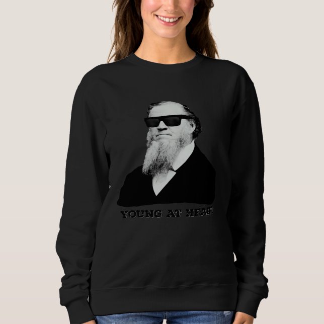 Brigham Young Herz Sonnenbrille LDS Sweatshirt (Vorderseite)