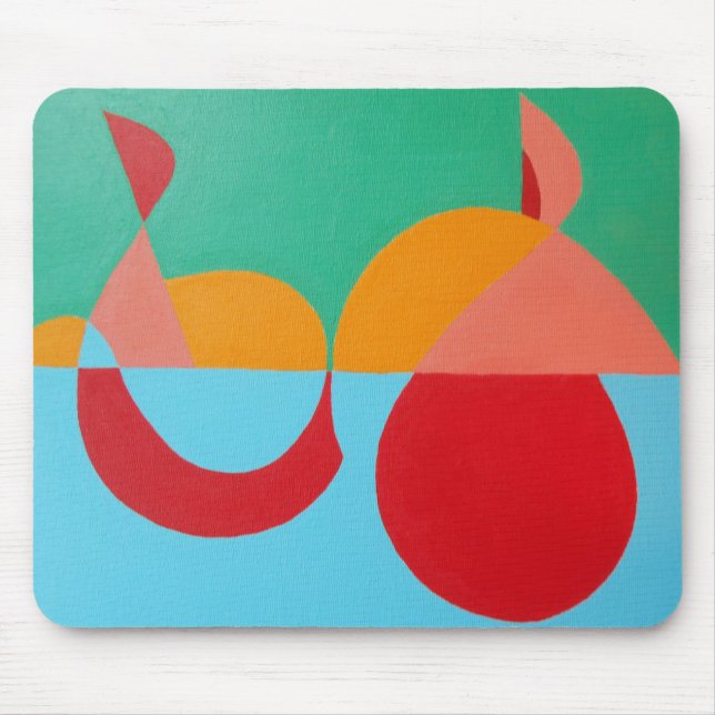 Bright Abstract Treble Clef Mousepad (Vorne)