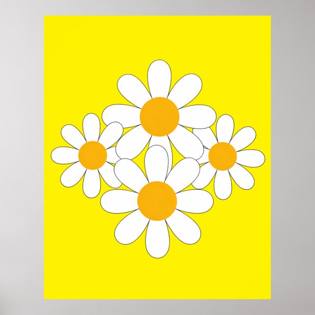 Bright and Bold Daisy Poster (Vorne)