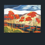 Bright and Cheerful, Landscape with Flowers, Leinwanddruck<br><div class="desc">Bright and cheerful,  landscape with colorful red flowers by Zolo Palugyay.</div>