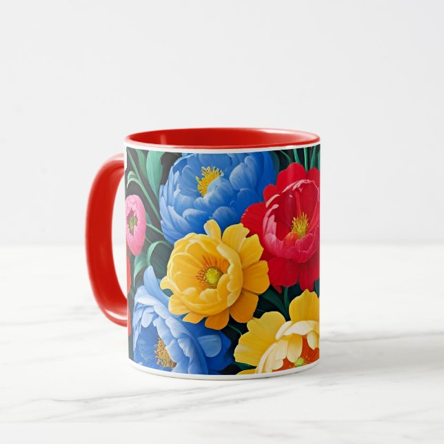 Bright and colorful roses tasse (Vorderseite Links)