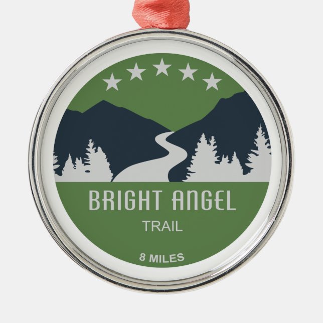 Bright Angel Trail Grand Canyon Ornament Aus Metall (Vorne)