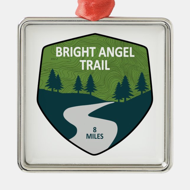 Bright Angel Trail Grand Canyon Ornament Aus Metall (Vorne)