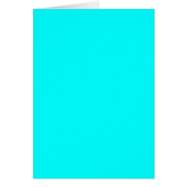 Bright Aqua Blank Grußkarte (Vorne)