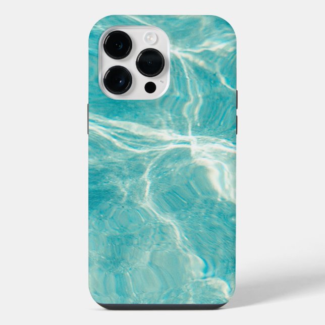 Bright Aqua Yellow and White Phone Case for iPhone Hülle (Rückseite)