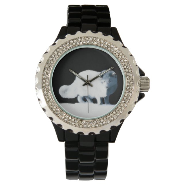 Bright Arctic Fox Armbanduhr (Vorderseite)