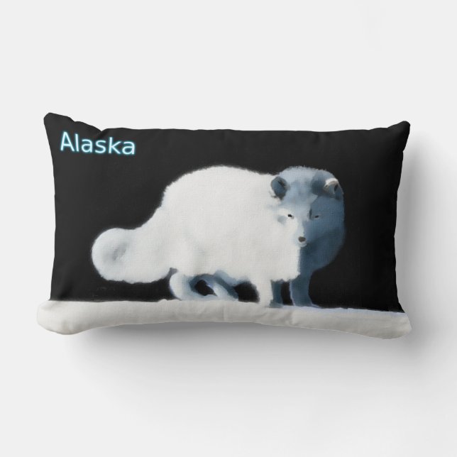 Bright Arctic Fox Lendenkissen (Vorderseite)