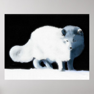 Bright Arctic Fox Poster