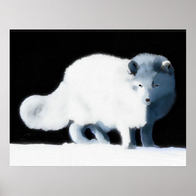 Bright Arctic Fox Poster (Vorne)