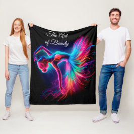 Bright Ballerina Ballett Nebel Moderner Tanz Schwa Fleecedecke