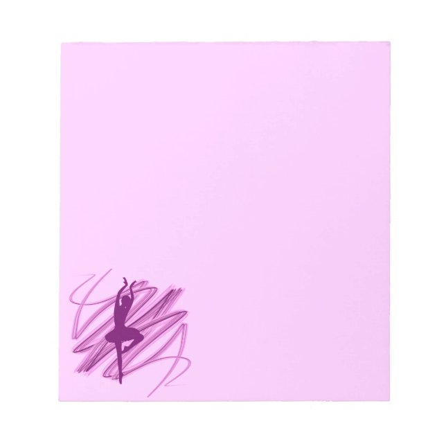Bright Ballerina Tänzerin Notizblock (Vorderseite)