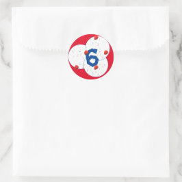 Bright Balloons & Confetti Geburtstag Runder Aufkleber