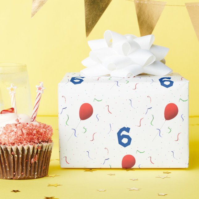 Bright Balloons & Confetti Individuell gestaltbare Geschenkpapier (Von Creator hochgeladen)