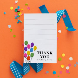 Bright Balloons Geburtstag Danke Notiz