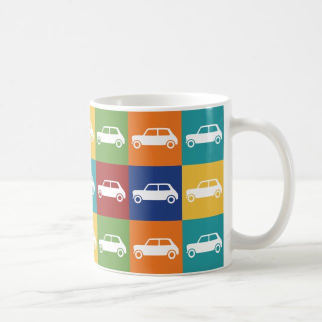 Bright Basics Schachbrett Mini Cooper Kaffeetasse (Rechts)