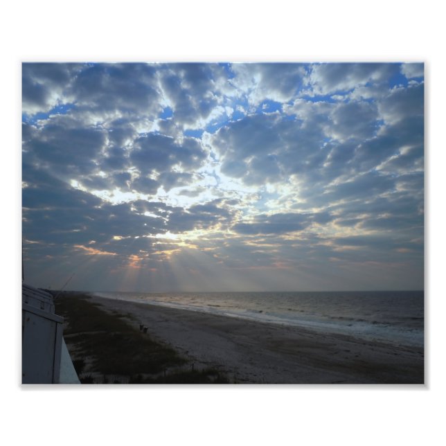 Bright Beach Morning - Oak Island, NC Fotodruck (Vorne)