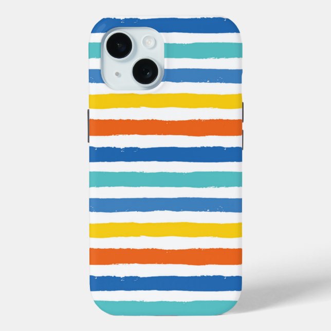Bright Beachy Strip Muster Case-Mate iPhone Hülle (Rückseite)