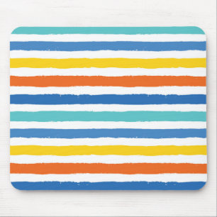 Bright Beachy Strip Muster Mousepad