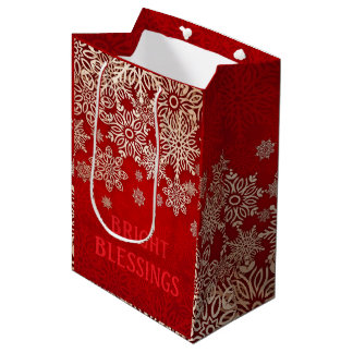 BRIGHT BLESSINS CHRISTMAS GIFT BAG MITTLERE GRÖSSE GESCHENKTÜTE
