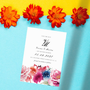 Bright Bloom Blossom Save the Date Einladung