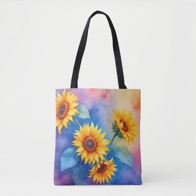 Bright Blooms Sunflower Tote Tasche (Vorderseite)