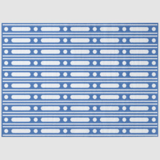 Bright Blue Bone Inlay Border Dots Decoupage Paper Seidenpapier