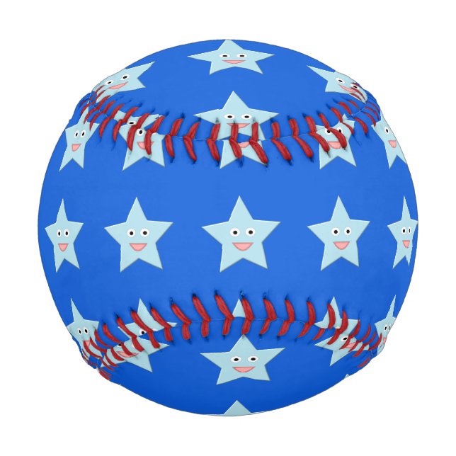 Bright Blue Celebration Star Baseball (Vorderseite)