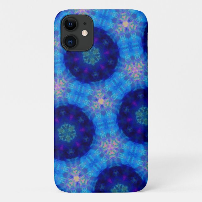 Bright Blue Hexagon Kaleidoscope Pattern Case Mate (Rückseite)