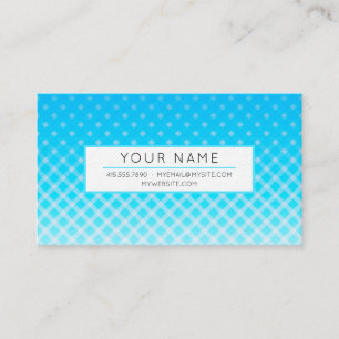 Bright Blue Kariert Business Card Visitenkarte