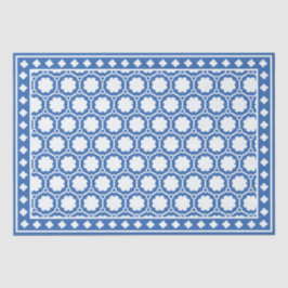Bright Blue Modern Bone Inlay Decoupage Paper Seidenpapier