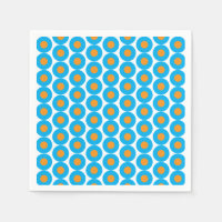 Bright Blue Orange Polka Dots Modern Funky