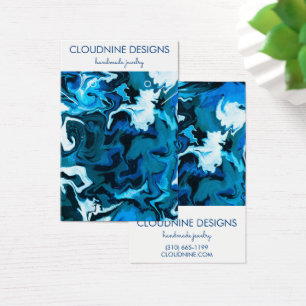 Bright Blue Paint Wirbel Earring Necklace Juwelen