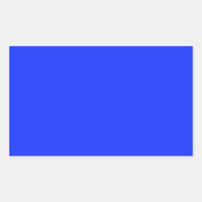 Bright Blue Rectangle Aufkleber (Vorderseite)