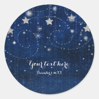 Bright Blue & Silver Starry Night Celestie Gefalle