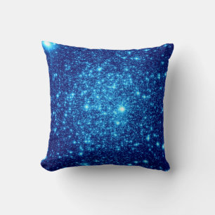 Bright Blue Stars Pillow Kissen