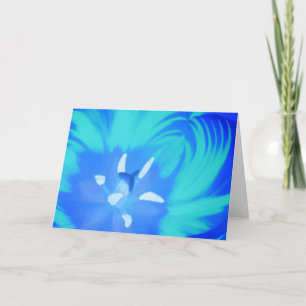 Bright Blue Tulip Grußkarte Karte