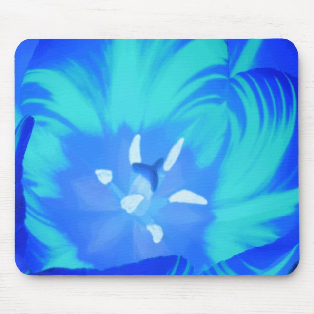 Bright Blue Tulip Mousepad (Vorne)